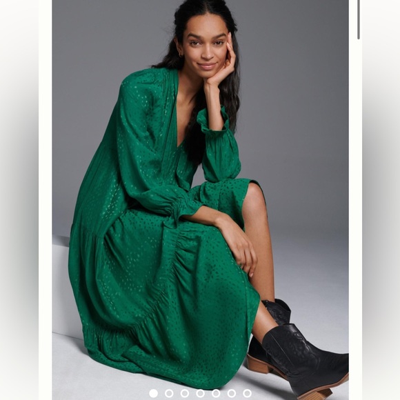 Anthropologies Maeve Wendy Tiered Maxi Dress size Medium - Picture 2 of 15